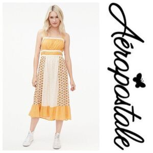 627. Aeropostale milkmade western boho Cottagecore midi dress Medium